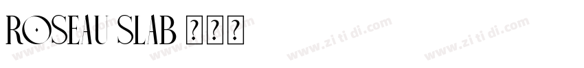 Roseau Slab字体转换